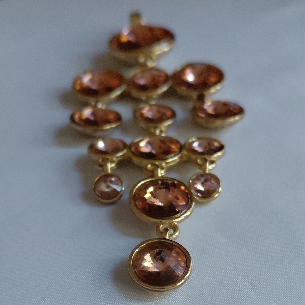 Elegant Gold and PINK Pendant - Picture 7 of 14